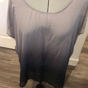 Torrid 5 4/5x Black Ombré Top NWT